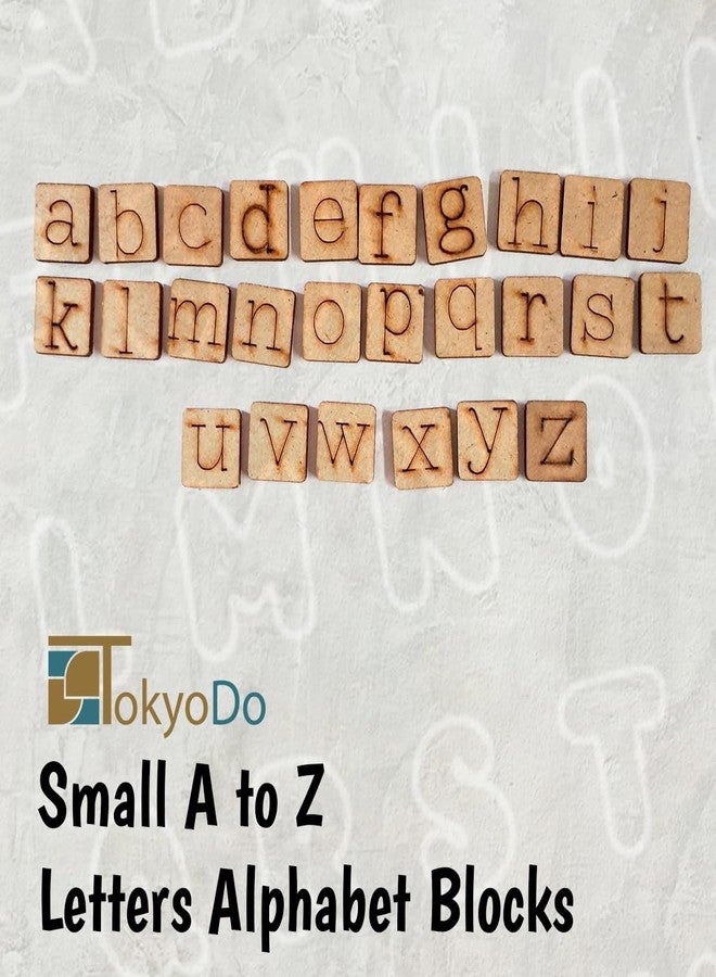 Tokyodo Montessori Wooden Alphabet Puzzle - 3 Sets of a-z Lowercase Letters Square 1.5cm Pieces | Hands-on Educational Toy for Toddlers & preschoolers - Image 2